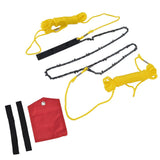 48 Inch Tree Limb Hand Rope Chain Saw 63 Teeth High Hardness Comfortable Handle Folding Pocket Chainsaw for Tree Pruning