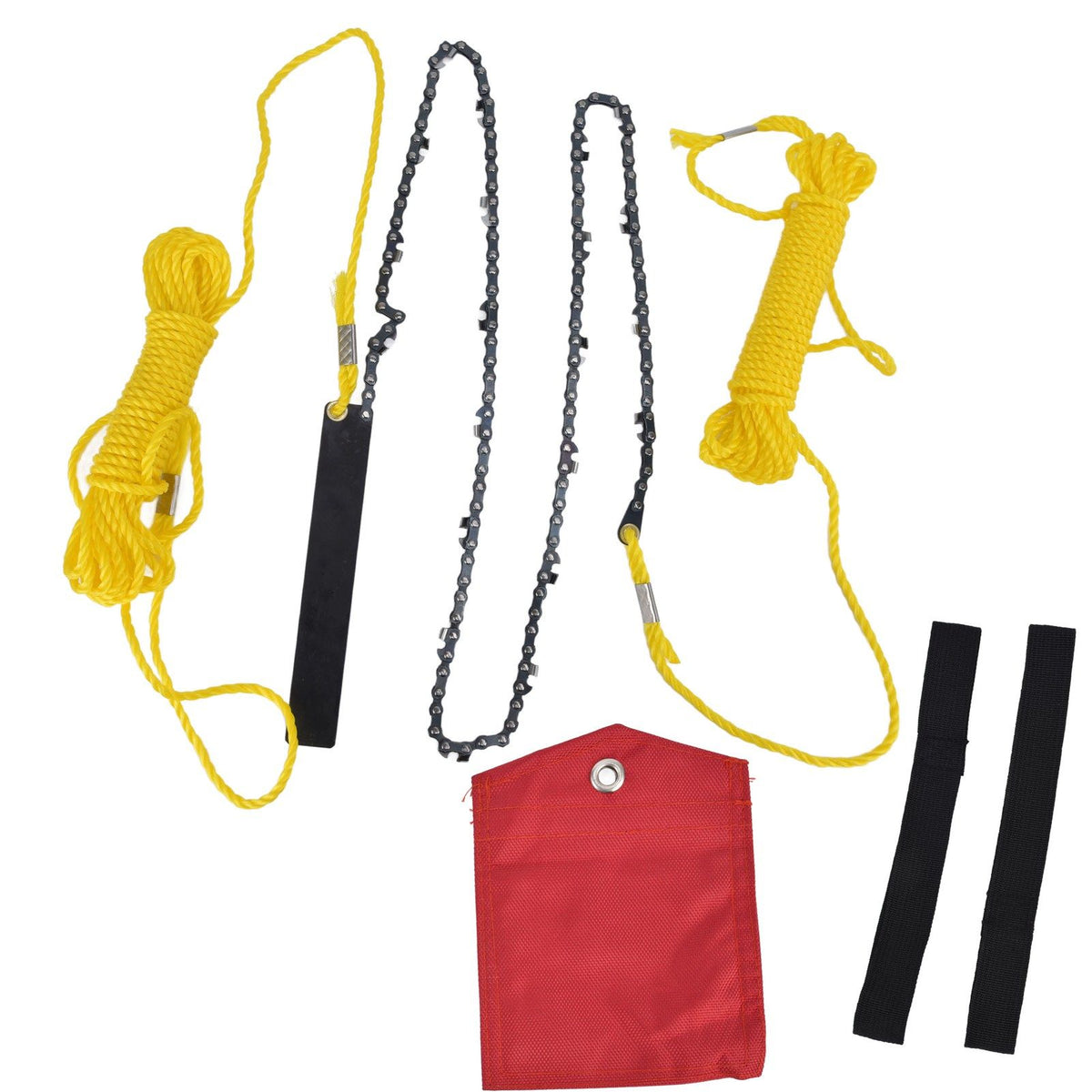 48 Inch Tree Limb Hand Rope Chain Saw 63 Teeth High Hardness Comfortable Handle Folding Pocket Chainsaw for Tree Pruning
