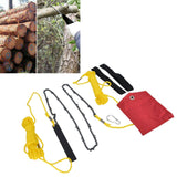 48 Inch Tree Limb Hand Rope Chain Saw 63 Teeth High Hardness Comfortable Handle Folding Pocket Chainsaw for Tree Pruning