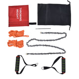 High Reach Hand Chain Saw 48inch Compact Portable Rope Saw for Outdoor Camping Hunting Backpacking