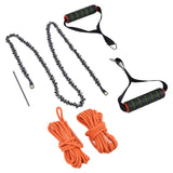 High Reach Hand Chain Saw 48inch Compact Portable Rope Saw for Outdoor Camping Hunting Backpacking