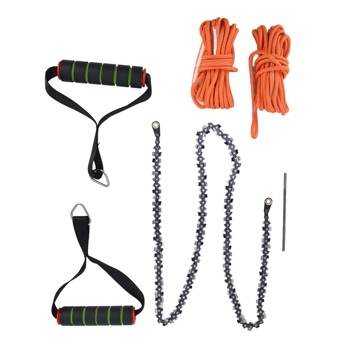 High Reach Hand Chain Saw 48inch Compact Portable Rope Saw for Outdoor Camping Hunting Backpacking