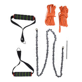 High Reach Hand Chain Saw 48inch Compact Portable Rope Saw for Outdoor Camping Hunting Backpacking