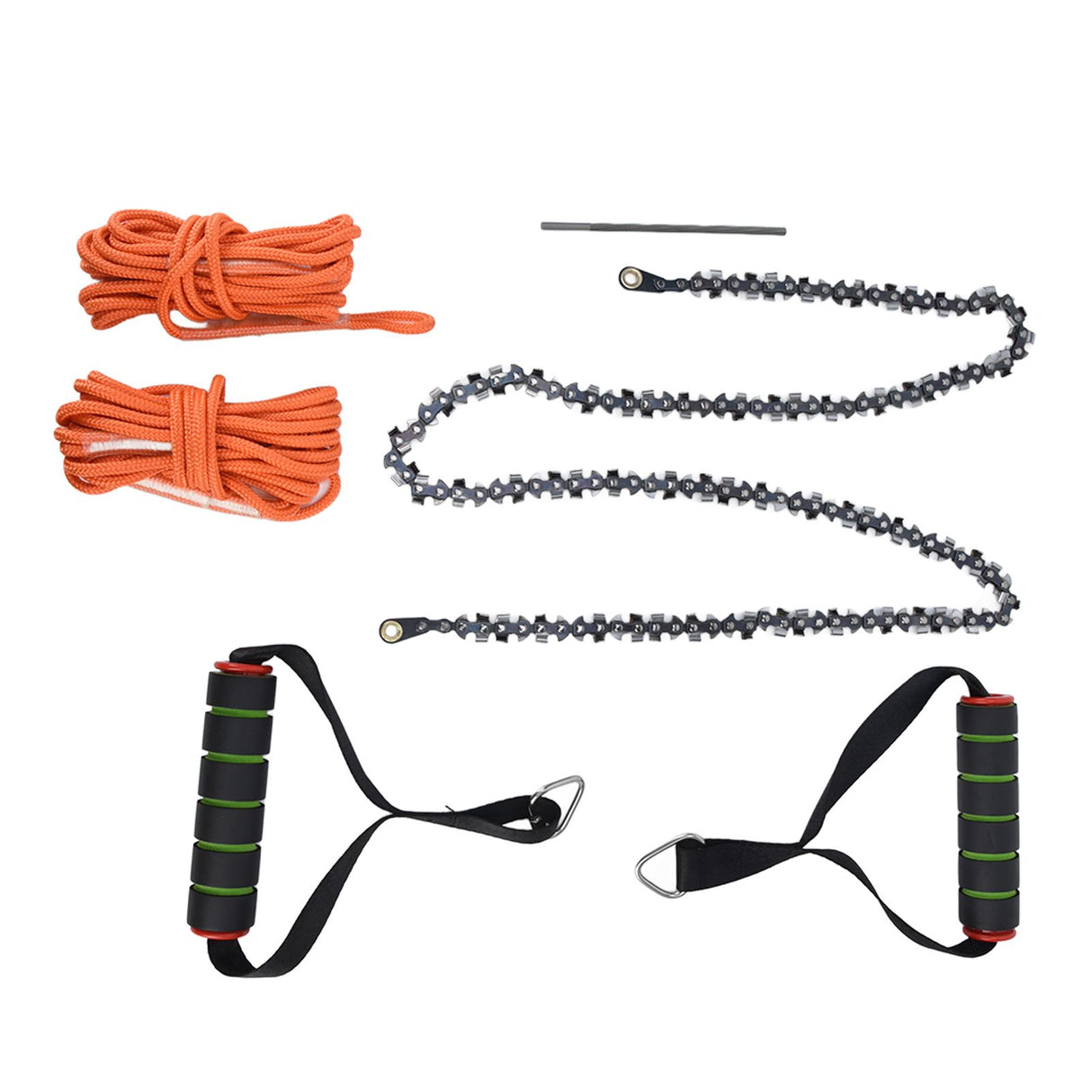High Reach Hand Chain Saw 48inch Compact Portable Rope Saw for Outdoor Camping Hunting Backpacking