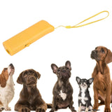 Ultrasonic Dog Trainer Device Portable Effective Dog Repeller for Barking Digging ChewingYellow - Extra Image