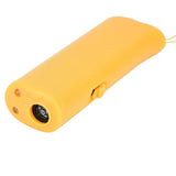 Ultrasonic Dog Trainer Device Portable Effective Dog Repeller for Barking Digging ChewingYellow