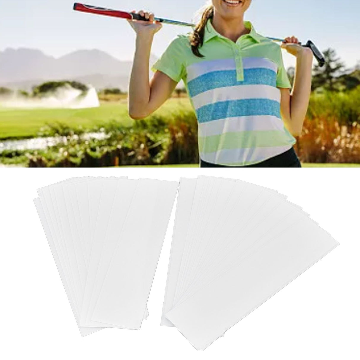 2 Pack Rubber Club Grip Double Sided Adhesive Tape Putter Accessories for Club Regripping