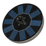 Solar Fountain Round 1.4W Floating Solar Landscape Fountain with Lights for Pool Pond Garden Decoration Black