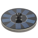 Solar Fountain Round 1.4W Floating Solar Landscape Fountain with Lights for Pool Pond Garden Decoration Black - Rear View
