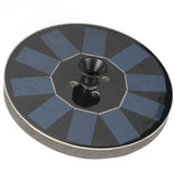 Solar Fountain Round 1.4W Floating Solar Landscape Fountain with Lights for Pool Pond Garden Decoration Black