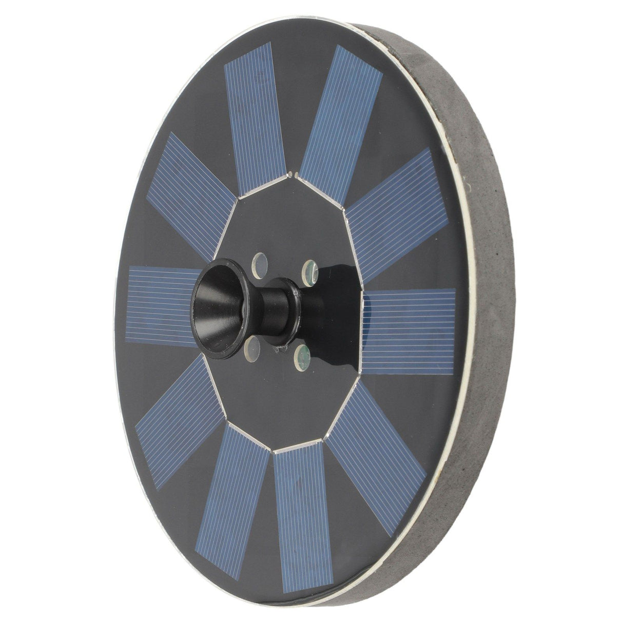 Solar Fountain Round 1.4W Floating Solar Landscape Fountain with Lights for Pool Pond Garden Decoration Black