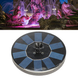 Solar Fountain Round 1.4W Floating Solar Landscape Fountain with Lights for Pool Pond Garden Decoration Black - Extra Image