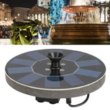 Solar Fountain Round 1.4W Floating Solar Landscape Fountain with Lights for Pool Pond Garden Decoration Black