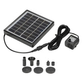 Solar Fountain Pump Energy Saving High Efficiency Black Solar Fountain for Garden Bird Bath Small Pond 2W - Front View