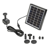 Solar Fountain Pump Energy Saving High Efficiency Black Solar Fountain for Garden Bird Bath Small Pond 2W - Top-Down View