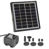 Solar Fountain Pump Energy Saving High Efficiency Black Solar Fountain for Garden Bird Bath Small Pond 2W - Close-Up Angle