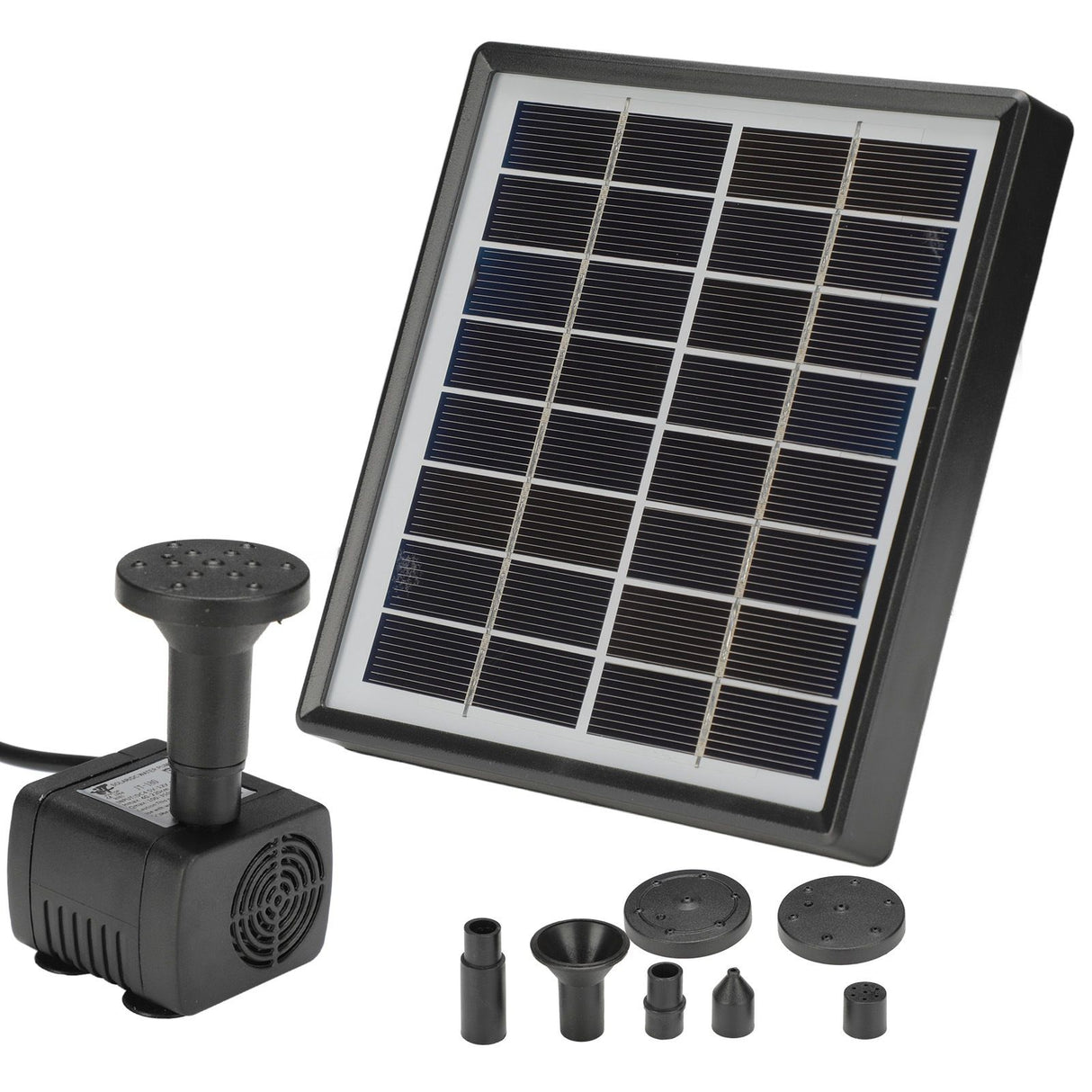 Solar Fountain Pump Energy Saving High Efficiency Black Solar Fountain for Garden Bird Bath Small Pond 2W