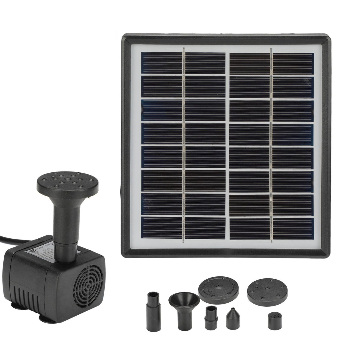 Solar Fountain Pump Energy Saving High Efficiency Black Solar Fountain for Garden Bird Bath Small Pond 2W
