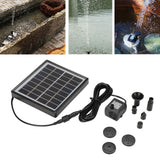 Solar Fountain Pump Energy Saving High Efficiency Black Solar Fountain for Garden Bird Bath Small Pond 2W