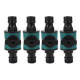 4pcs Hose Quick Connector Plastic Leakage Proof Dual Head Garden Hose Adapter for Irrigation System
