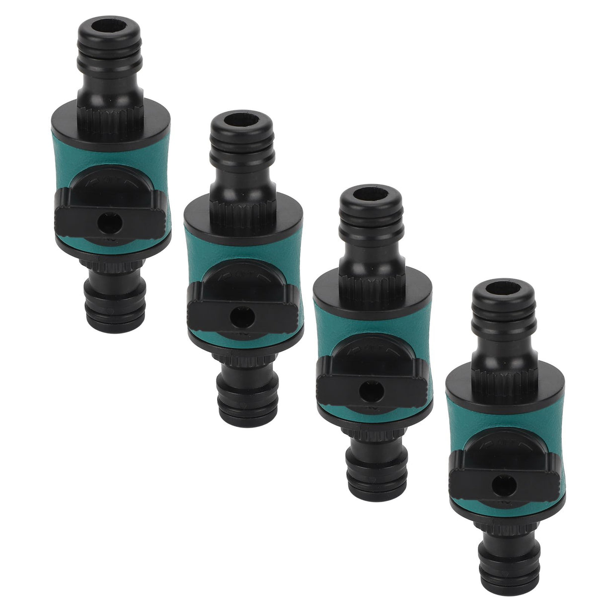 4pcs Hose Quick Connector Plastic Leakage Proof Dual Head Garden Hose Adapter for Irrigation System