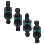 4pcs Hose Quick Connector Plastic Leakage Proof Dual Head Garden Hose Adapter for Irrigation System