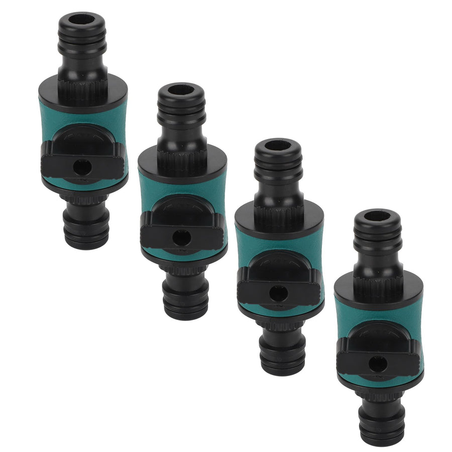 4pcs Hose Quick Connector Plastic Leakage Proof Dual Head Garden Hose Adapter for Irrigation System
