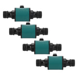4pcs Hose Quick Connector Plastic Leakage Proof Dual Head Garden Hose Adapter for Irrigation System - Rear View