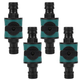 4pcs Hose Quick Connector Plastic Leakage Proof Dual Head Garden Hose Adapter for Irrigation System