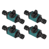 4pcs Hose Quick Connector Plastic Leakage Proof Dual Head Garden Hose Adapter for Irrigation System