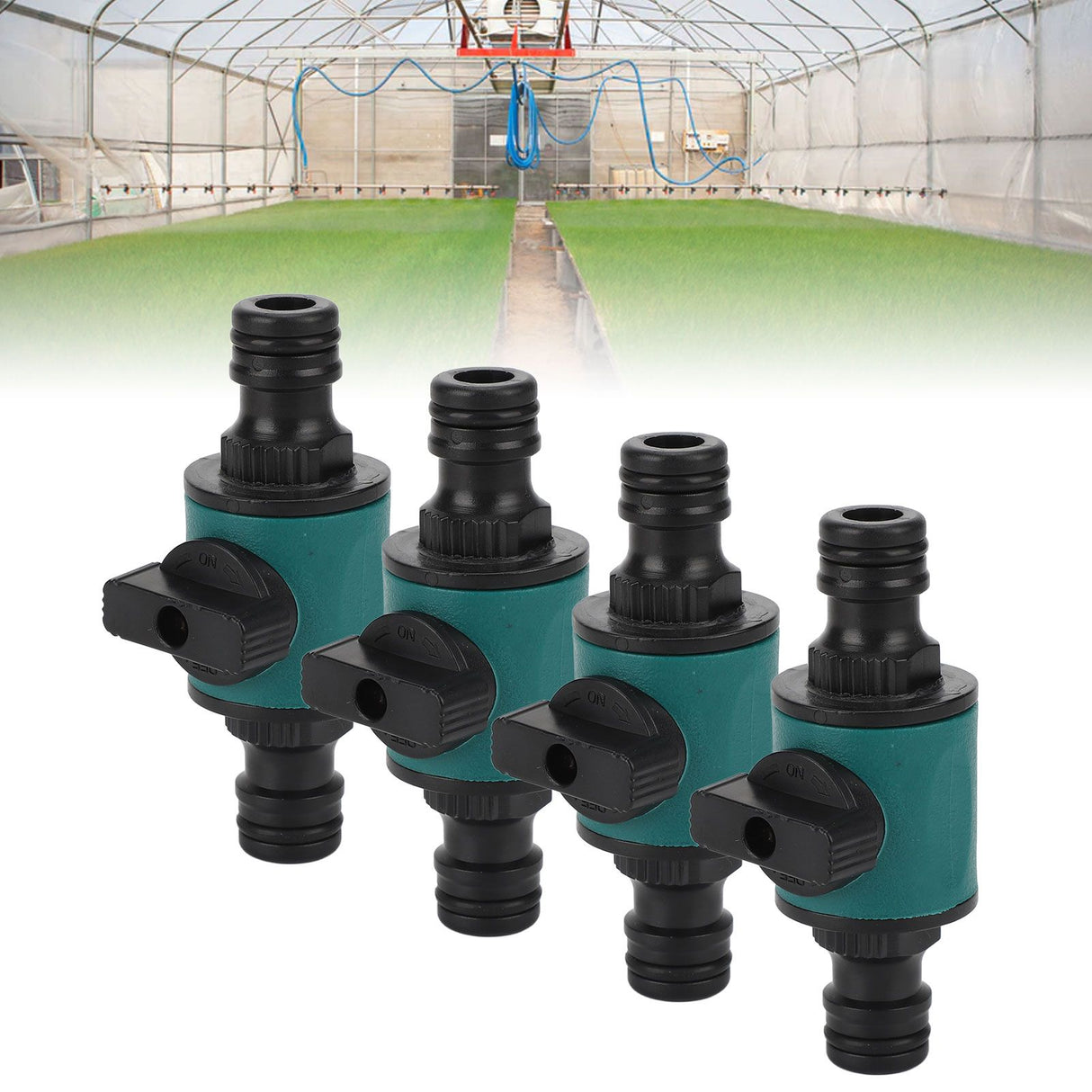 4pcs Hose Quick Connector Plastic Leakage Proof Dual Head Garden Hose Adapter for Irrigation System