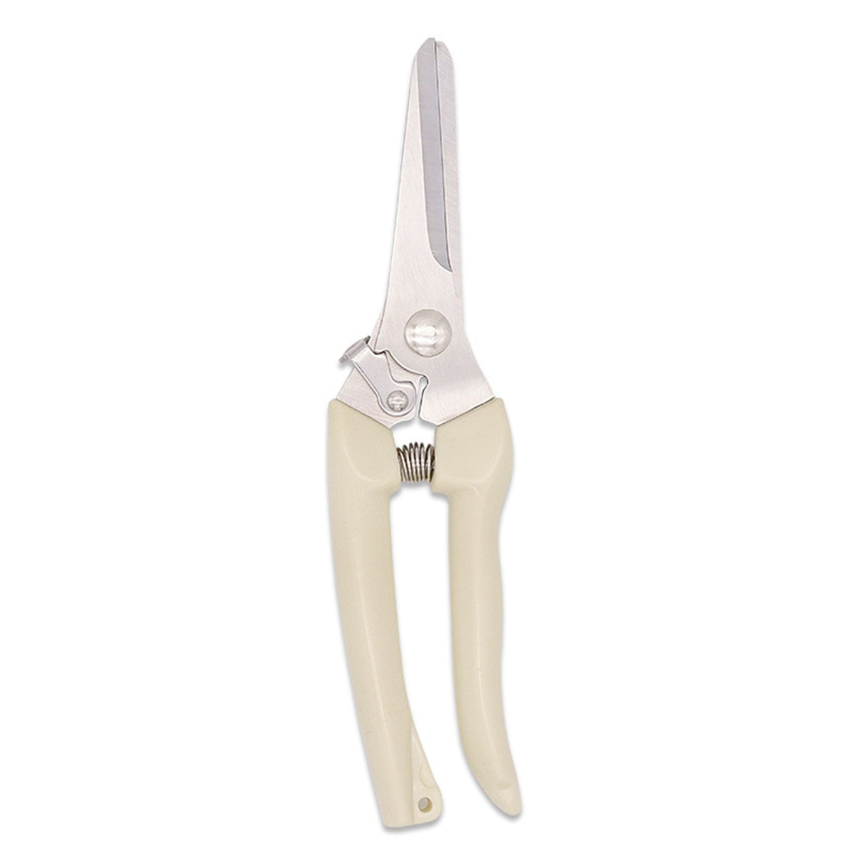 Garden Shears Stainless Steel High Hardness Elastic Spring Effort Saving Safe Lock High Sharpness Garden ScissorsStraight