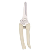 Garden Shears Stainless Steel High Hardness Elastic Spring Effort Saving Safe Lock High Sharpness Garden ScissorsStraight - Side View