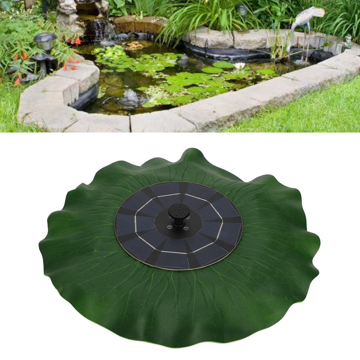 Solar Fountain Floating Solar Water Fountain with 3 Nozzles for Outdoor Pool Pond Garden