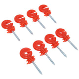 50PCS Fence Insulator Screw In Rainproof Sun Protection Plastic Steel Electric Fence Insulators for Electronic Fence Red - Front View