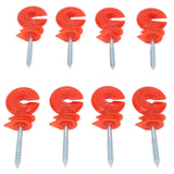 50PCS Fence Insulator Screw In Rainproof Sun Protection Plastic Steel Electric Fence Insulators for Electronic Fence Red - Close-Up Angle