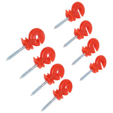 50PCS Fence Insulator Screw In Rainproof Sun Protection Plastic Steel Electric Fence Insulators for Electronic Fence Red