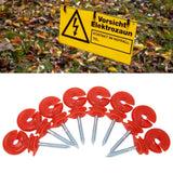50PCS Fence Insulator Screw In Rainproof Sun Protection Plastic Steel Electric Fence Insulators for Electronic Fence Red - Extra Image