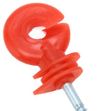 50PCS Fence Insulator Screw In Rainproof Sun Protection Plastic Steel Electric Fence Insulators for Electronic Fence Red