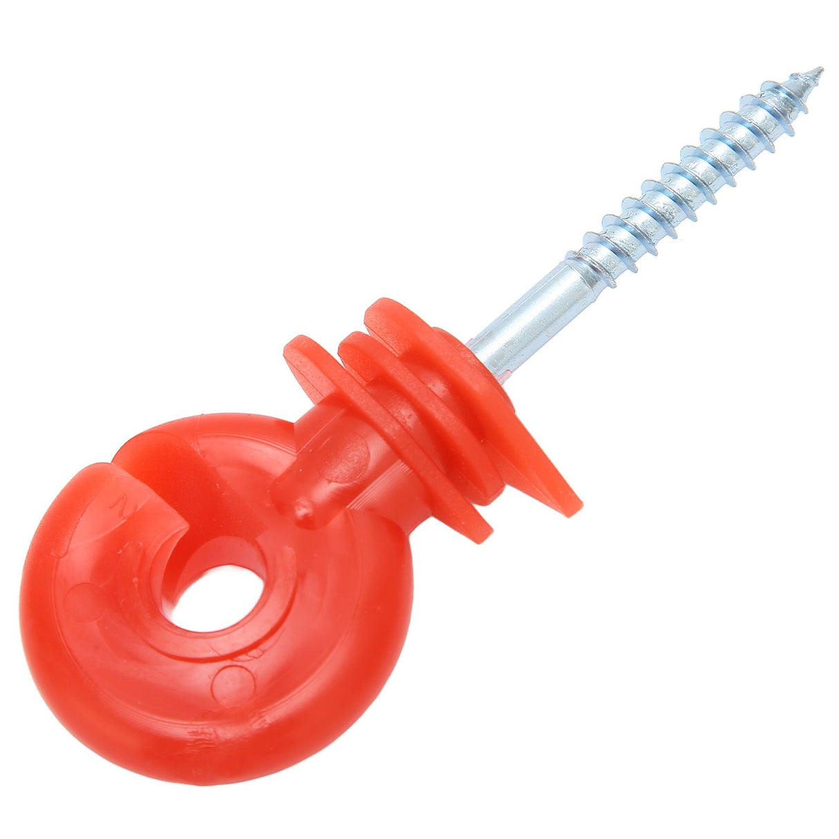 50PCS Fence Insulator Screw In Rainproof Sun Protection Plastic Steel Electric Fence Insulators for Electronic Fence Red