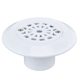 Plastic Pool Water Outlet White Floor Drain Water Inlet Draining Accessory for Swimming Pools Hot Springs Spas - Rear View