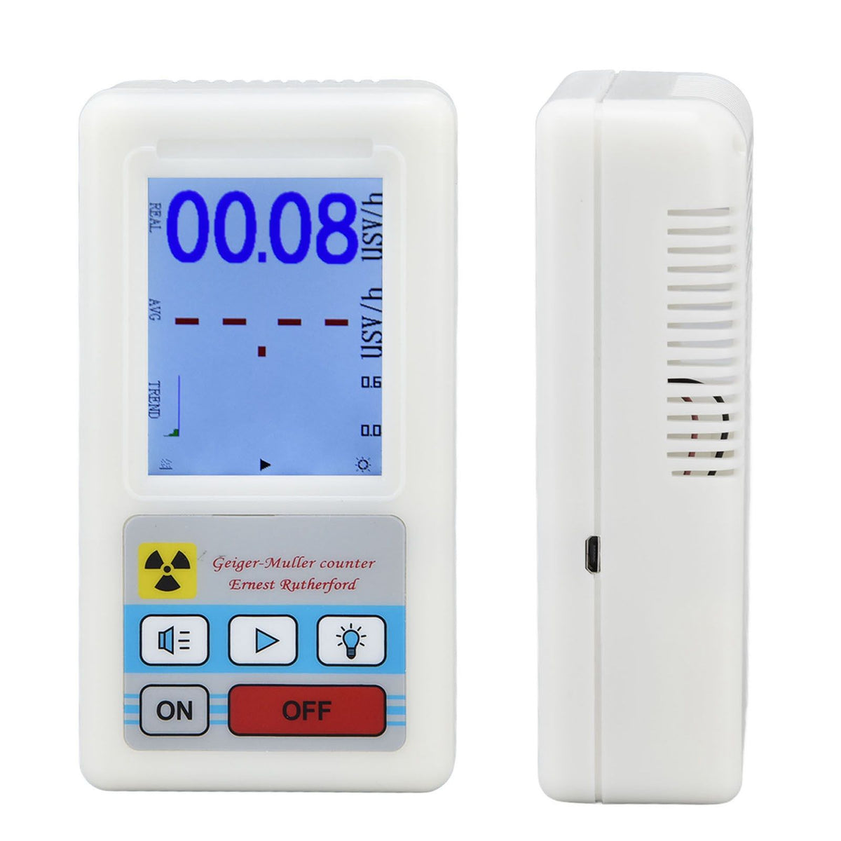 BR‑6 Geiger Counter Easy Reading Multifunctional Radioactive Detector for Nuclear Radiation Electromagnetic Radiation
