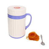 650ML Pig Semen Collection Insulation Cup Stainless Steel Specimen Container with Elastic Bands650ML - Front View