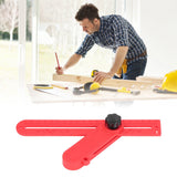 Plastic Angle Measuring Ruler Adjustable DIY Angle Finder Protractor for Woodworking and Home Improvement