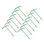 12 Sets Plant Support Stakes with Half Round Support Ring Plastic Garden Tool for Flower Pot Vegetable