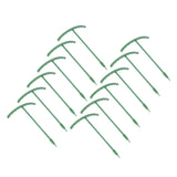 12 Sets Plant Support Stakes with Half Round Support Ring Plastic Garden Tool for Flower Pot Vegetable - Side View