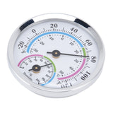 Mini Indoor Thermometer Hygrometer 2 in 1 Compact Structure Clear Scale Silver Humidity Monitor Gauge for Greenhouses - 45-Degree Angle