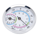 Mini Indoor Thermometer Hygrometer 2 in 1 Compact Structure Clear Scale Silver Humidity Monitor Gauge for Greenhouses - Close-Up Angle