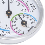 Mini Indoor Thermometer Hygrometer 2 in 1 Compact Structure Clear Scale Silver Humidity Monitor Gauge for Greenhouses