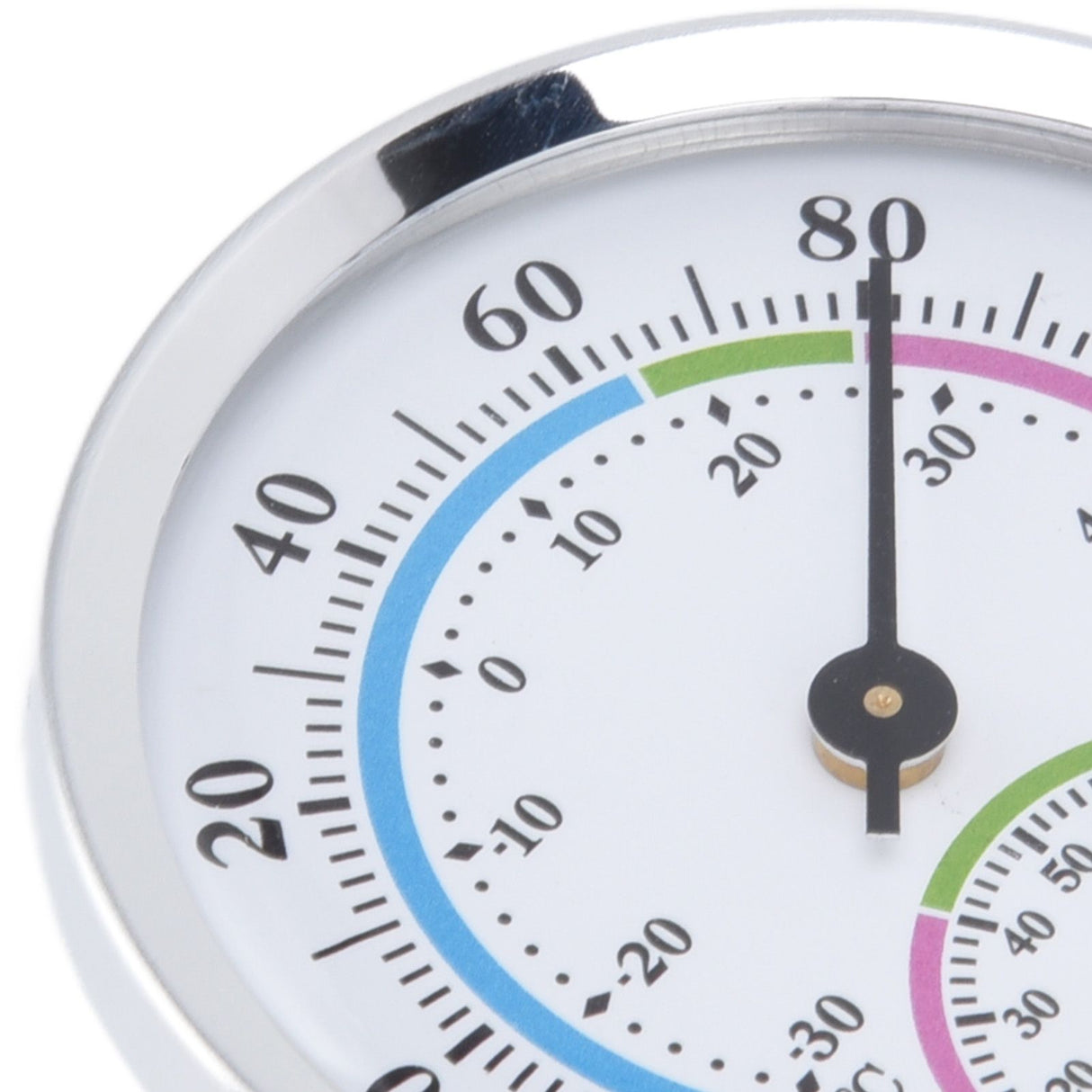 Mini Indoor Thermometer Hygrometer 2 in 1 Compact Structure Clear Scale Silver Humidity Monitor Gauge for Greenhouses